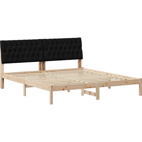 Maison Exclusive - Letto con Testiera Rivestita con testiera Marrone 180 x 200 cm