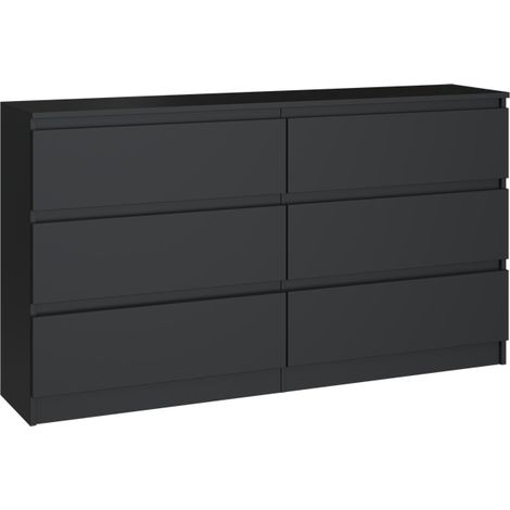 Malwa M6/140 Kommode, SCHWARZ
