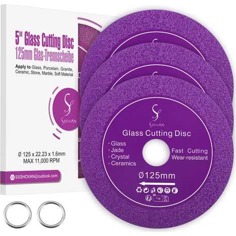 3pcs 125 Tile Diamond Cutting Discs Diamond Cutting Discs for Angle Grinder, Fine Saw Blade Wheel for Glass, Ceramic Tile, Marble, Jade, Polishing Tool (1/5)