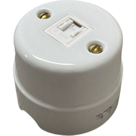Presa Dati RJ45 Non Schermata UTP In Ceramica Bianco Vintage Fanton 84019 (1/4)