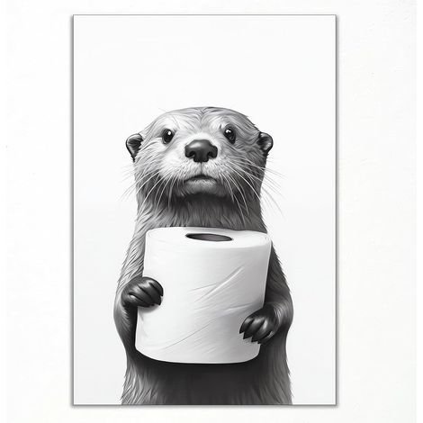 Poster Humoristique pour Wc Affiche Toilette Humour Affiches en Noir et Blanc Sans Cadres Impressions D'Art Moderne AdaptéEs aux Salles de Bain aux Salons et aux Toilettes (1/5)