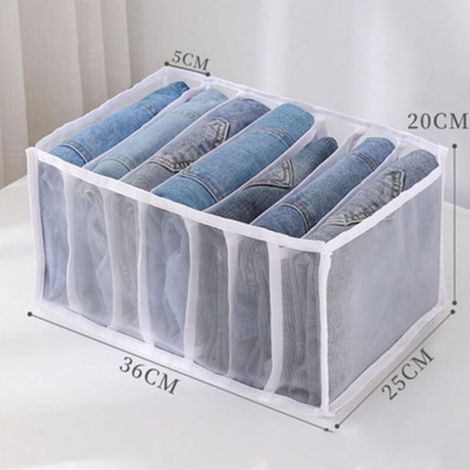 2 Pièces Organisateur de Tiroir Pliable Grand Capacité Organiseur de Commode Boîte de Rangement Pliable Vêtements pour Ranger Jeans (1/5)