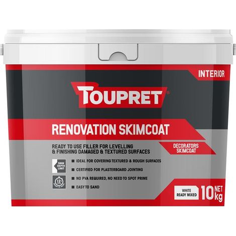 Toupret TTEGALP10GB Renovation Skimcoat 10kg TOUTTEGALP10 (1/3)