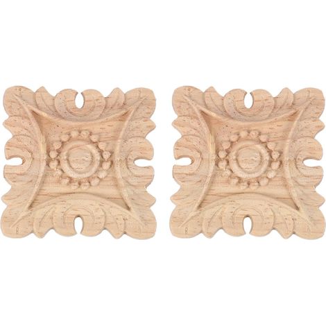 classic unpainted carved wooden wall sconces for door (1/5)
