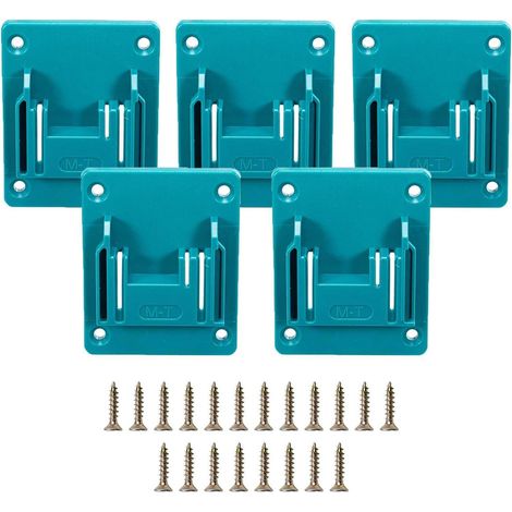 Support Mural Pour Outils Electriques - Compatible Avec Perceuses Et Visseuses Sans Fil 14 V À 18 V - Installation Angulaire Réglable - Lot De 6 Pièces