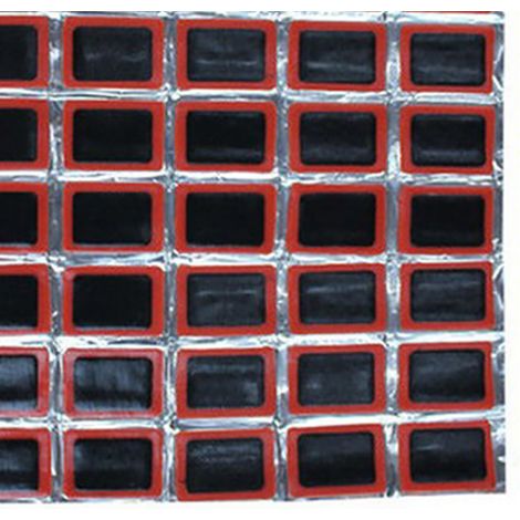 48 rustines autocollantes en caoutchouc pour pneus de vélo (VTT, vélo de route), carrées (33 x 25 mm). (1/5)