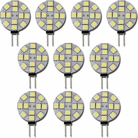 10x Ampoule LED G4 DC 12V Non dimmable Blanc 6000K Ampoule de lumière Remplacement 20W Lampe halogène pour Cuisine Camping-Car RV remorque Bateau (1/2)