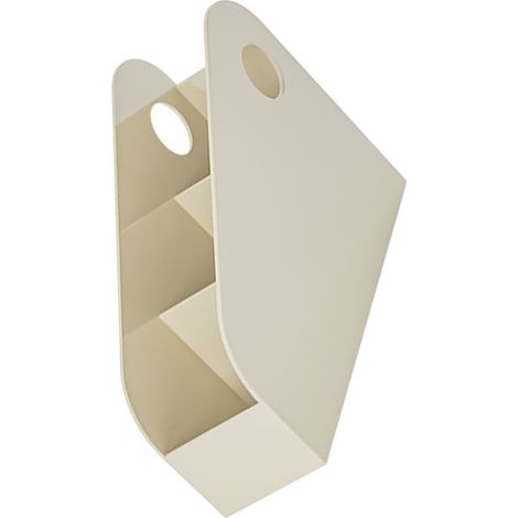 Organiseur de bureau, gain de place, boîte de rangement multifonctionnelle pour bureau, chambre d'étudiant, livres, fournitures de bureau, jaune crème, taille S (1/5)