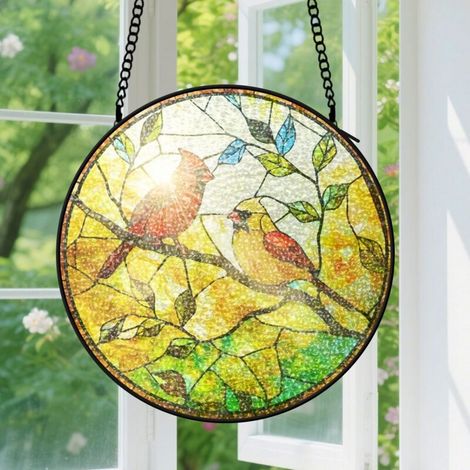 Capteur de soleil en vitrail - décoration spirituelle 25cm (1/4)