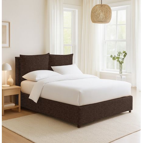 Cama de Plaza y Media Newton, Desenfundable, Hecho en Italia, Marrón (1/4)