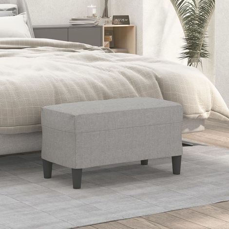 Sitzbank Hellgrau 70x35x41 cm Stoff
