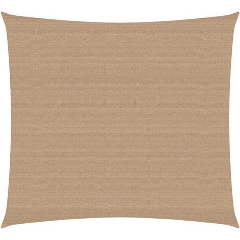 Voile d'ombrage ACKERMAN 160 g/m² taupe 4x4 m en PEHD pour extérieur (1/5)