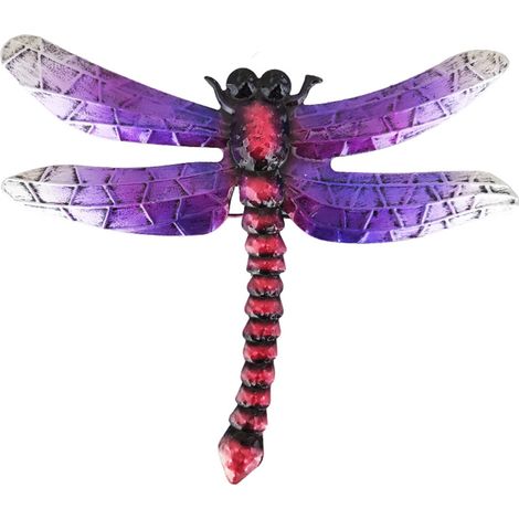 Libellula in ferro battuto da appendere al muro, cortile, giardino, portico, casa, balcone, decorazione artistica per esterni e interni.