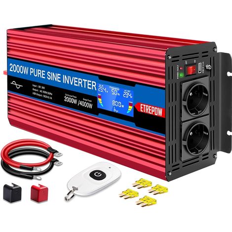 Convertisseur 24v 220v/230v Pur Sinus 2000w /4000w Transformateur (1/5)