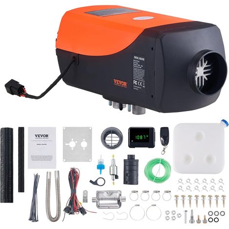 VEVOR Chauffage Diesel 12V/24V 5-8kW - Réchauffeur d'Air avec Écran LCD, Télécommande et Réservoir 10L pour Camping-Car et Bateau (1/5)