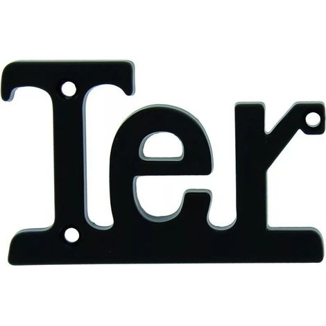 LETTRES TER HT 70 ZAMAK NOIR MAT