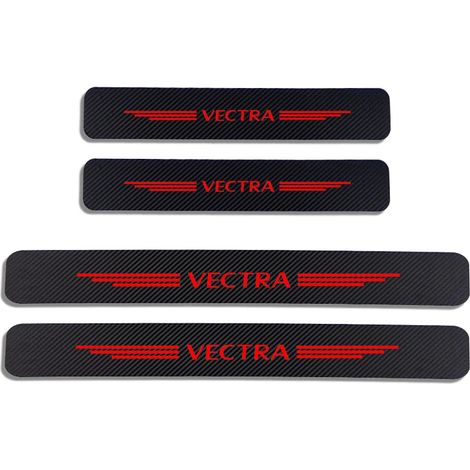 (Pour Vectra Rouge) 4 protections de seuil de porte de voiture,autocollants de protection de pédale d'entrée pour Opel Vectra A,B et C (1/3)