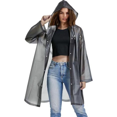 Zwei EVA-Regenmäntel/Ponchos für Erwachsene, Unisex, wasserdicht, geeignet zum Wandern/Radfahren. (1/5)