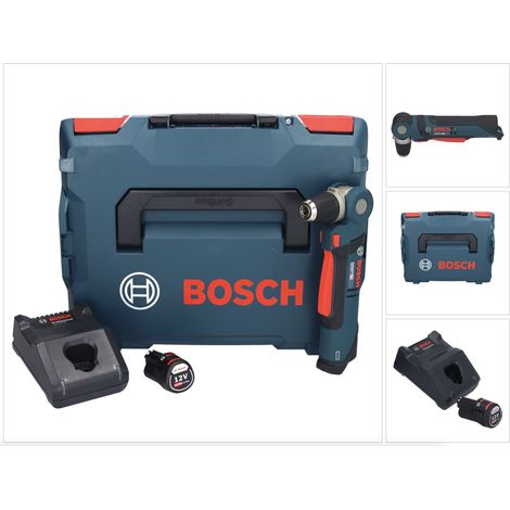 Bosch Professional GWB 12V-10 Akku Winkelbohrmaschine 12 V + 1x Akku 2,0 Ah + Ladegerät + L-Boxx