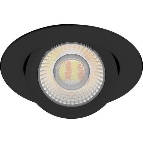 Encastré HIROS noir IP5x/65 IK07 6/8W 4CCT 2200/2700/3000/4000K 800lm 50000h ARIC 51823