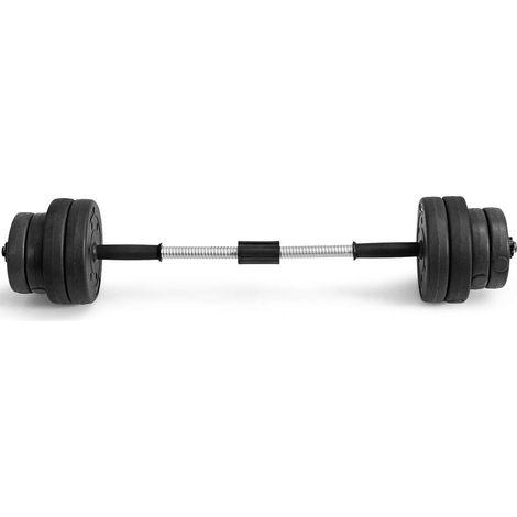 COSTWAY Barra de Pesas Juego de Mancuernas de 30kg con 16 Pesas (8x2,5kg / 8x1,25kg) para Gimnasio Hogar Entrenamiento (1/5)