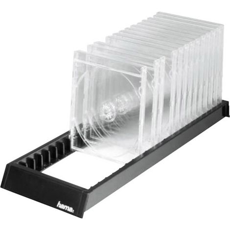 Hama Rail de rangement pour CD 22 CDs plastique noir 1 pc(s) (l x H x P) 14.4 x 2.9 x 36 cm 00048107 (1/2)
