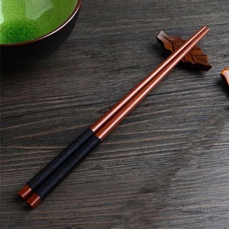 Baguettes japonaises artisanales - Marron - Paire de baguettes - Ustensile de cuisine (1/5)