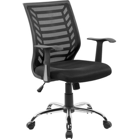 Silla con Ruedas - Sillón de Oficina Gris