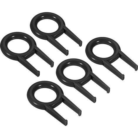 Clapet Clé Extracteur Interrupteur Décapant, 5 Paquet Bricolage Outil Fixation Clavier Plastique pour Mécanique Clavier, Noir (1/5)