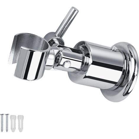 Support de Pommeau de Douche avec Vis, Support de Douche, Support Pommeau de Douche en Métal, Support de Pomme de Douche Réglable, Support Douchette Mural (1/5)