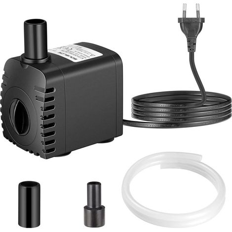 8 W Pompe à eau submersible 600 L/H AC220-240 V avec 2 embouts pour aquarium bassin bassin fontaine Jardin système (1/5)