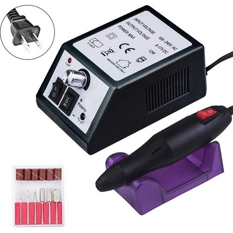 Lime à ongles électrique, ponceuse à ongles, kit de ponceuse à ongles pour ongles en acrylique, vernis à ongles, kit de manucure (1/5)