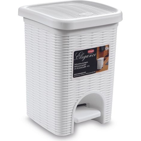 Stefanplast PATTUMIERA BAGNO ELEGANCE Lt. 6-cm. 20,5x20,5x28 h col. Moka