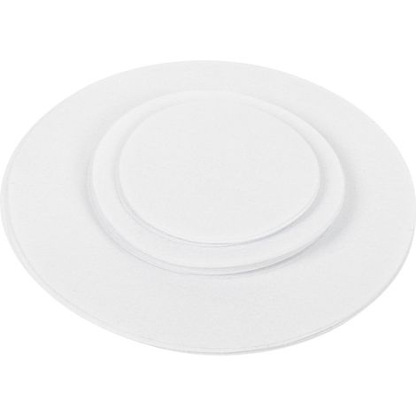 Tapis de protection en feutre pour assiettes, séparateur antifriction, tapis isolant pour assiettes en porcelaine (blanc, 24 pièces) (1/5)