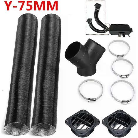 75-mm-Dieselheizungsrohr mit Warmluftauslass für Webasto, Eberspächer und Propex – Schlauchschellen-Set (1/4)