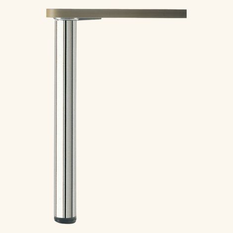 Cuisissimo – Pied de plan de travail réglable en métal chromé – Hauteur ajustable 87-90 cm – Diamètre 8 cm – Fixation par vis (1/5)