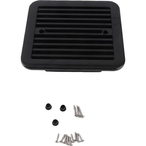 Ortviai Ventilateur d’extraction latéral 12 V pour camping-car – 205 x 185 mm, ABS résistant aux UV, avec grille et capot à lames