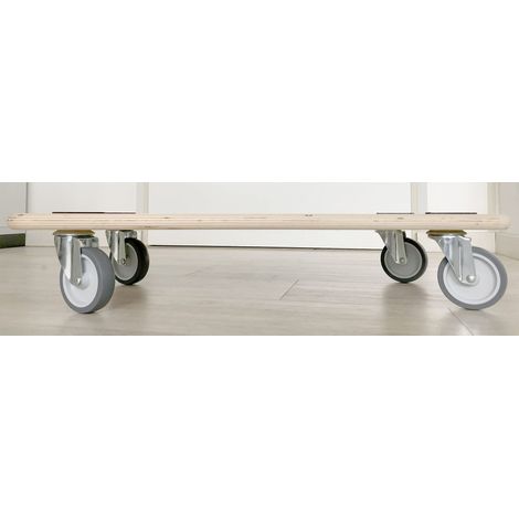 Dörner + Helmer Piedini per mobili (Stabil Soft 590 x 290 mm con rotelle in gomma Portata 200 kg, rettangolare) 290698 (1/4)