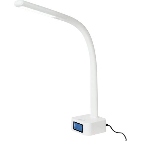 Lampe de Bureau LED 8W Réglable avec port USB Blanc (1/3)