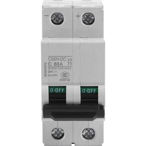 Crezuo 250V DC 2P Miniatur-Niederspannungs-Leistungsschalter für Solaranlagen (63A)-Crezuo