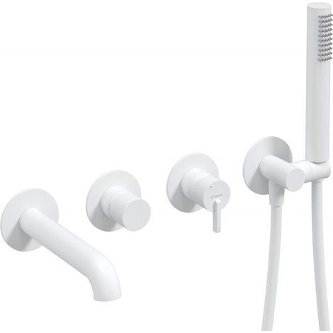 Dante Silia Bianco grifo de bañera blanco minimalista