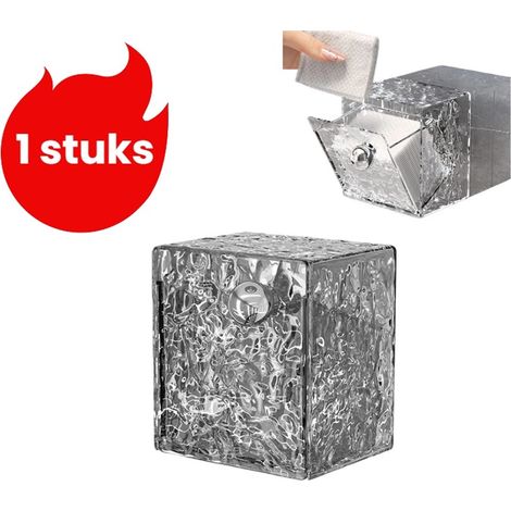 Boîte de rangement pour rouge à lèvres - Coton-tige et petit support de rangement pour divers accessoires - Gris transparent (1/5)