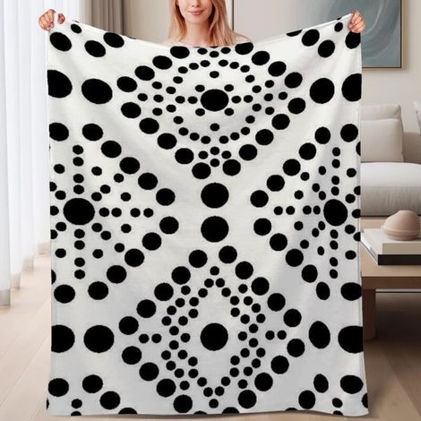 Couverture polaire moelleuse pour extérieur 60x80 pouces, pour lit, canapé, voyage, camping et décoration (1/4)