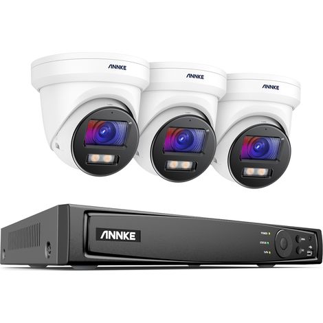 ANNKE 4K Full Color Network IR Surveillance Kit 3Camera 8MP H.265+ Video PoE NVR Security System Kit (1/5)