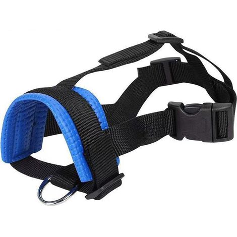 1 muselière pour chien, maille respirante et nylon résistant, tour de cou ajustable, empêche morsures et mâchonnements, convient toutes tailles (1/5)