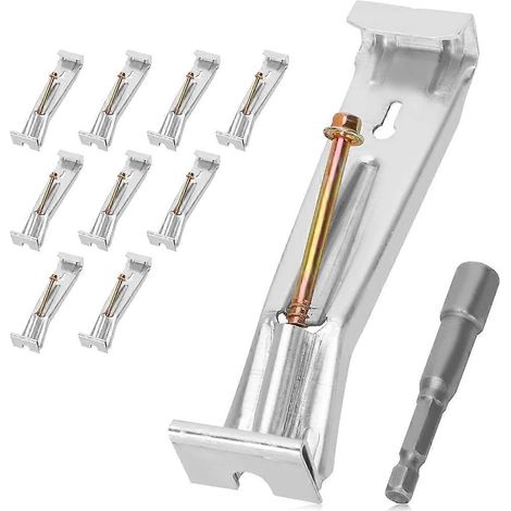 10 supports de gouttière de 12,7 x 12,7 cm avec vis préinstallées, ensemble de supports de gouttière dissimulés à visser (1/5)