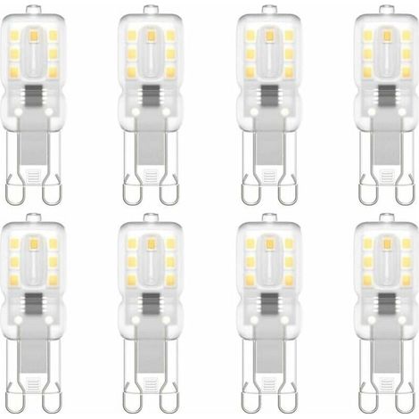 Ampoule LED G9, G9 LED 220V Blanc Naturel 3000K 3W Equivalent à Halogène 30W Halogène Lumière 8-Pack (1/5)