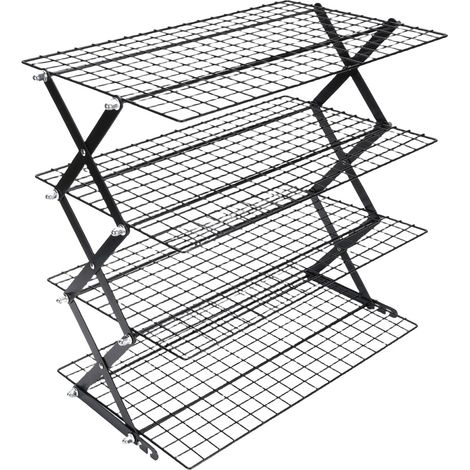 Étagère de Comptoir Pliable Inox 4 Niveaux Gain de Place pour Cuisine (1/5)