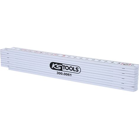 KS Tools 300.0061 Kunststoff-Gliedermaßstab, gelb, 2m