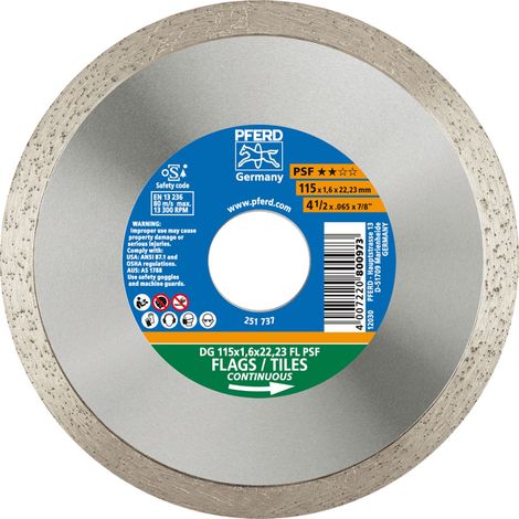 PFERD Trennscheibe Diamond DG 76 x 1,6 x 10 FL PSF (1/5)